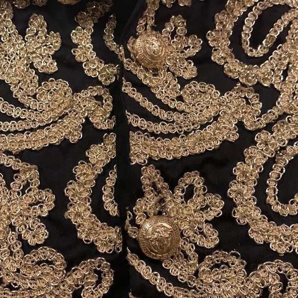 BARABAS Women’s Button Down Shirt Gold Paisley Embroidered Size S - Picture 3 of 10